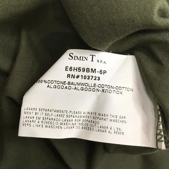 AJ ARMANI JEANS Green Orange/Red'ish Logo Print Long Sleeve Shirt - Picture 3 of 7